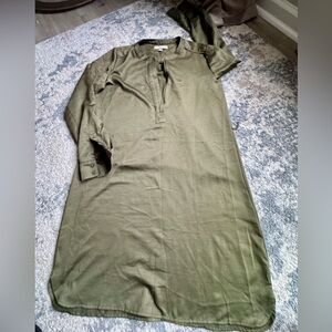 Banana Republic Olive Long Sleeve Dress
